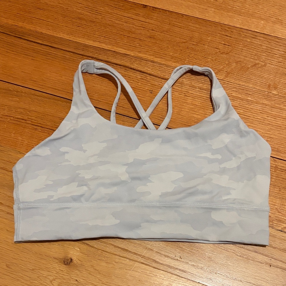 Lululemon Athletica Light Gray Camo Sports Bra